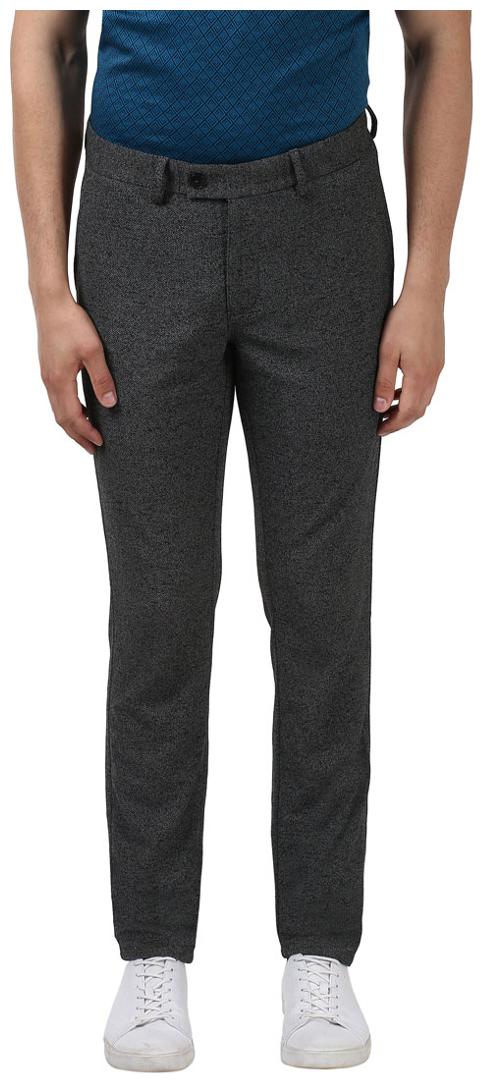 

ColorPlus Men Black Solid Regular fit Regular trousers
