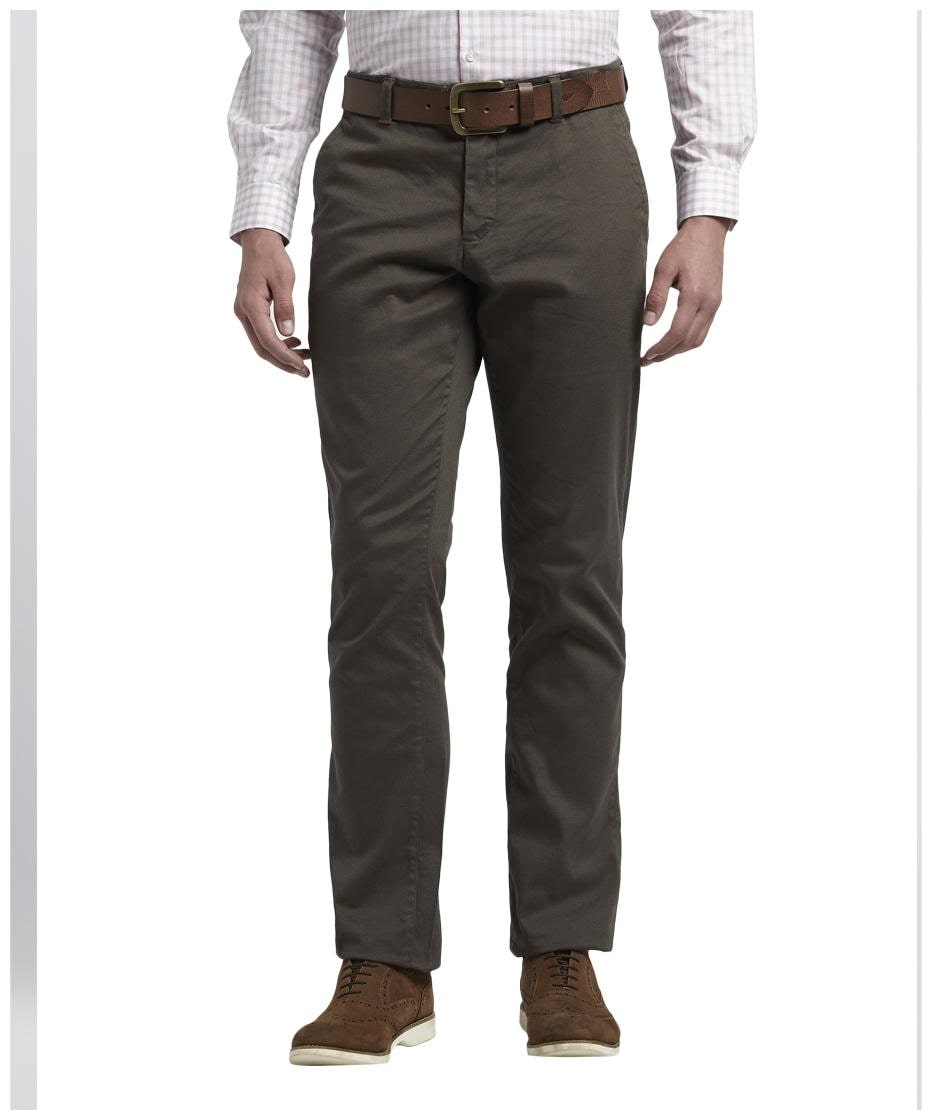 

ColorPlus Men Green Solid Regular fit Regular trousers