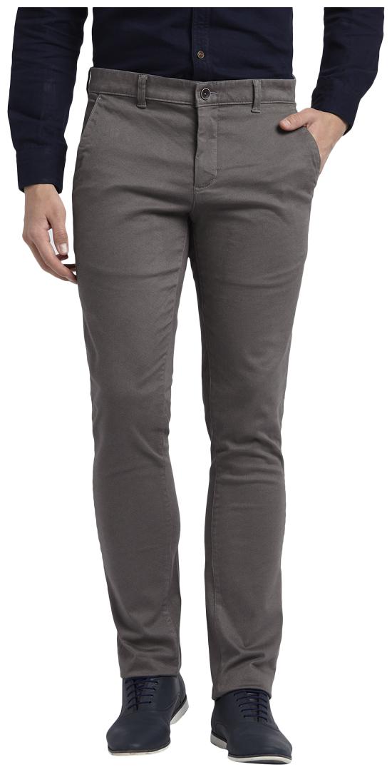 

ColorPlus Men Grey Solid Regular fit Regular trousers