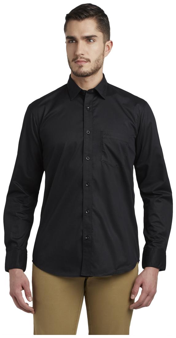 

ColorPlus Men Black Solid Slim Fit Casual Shirt