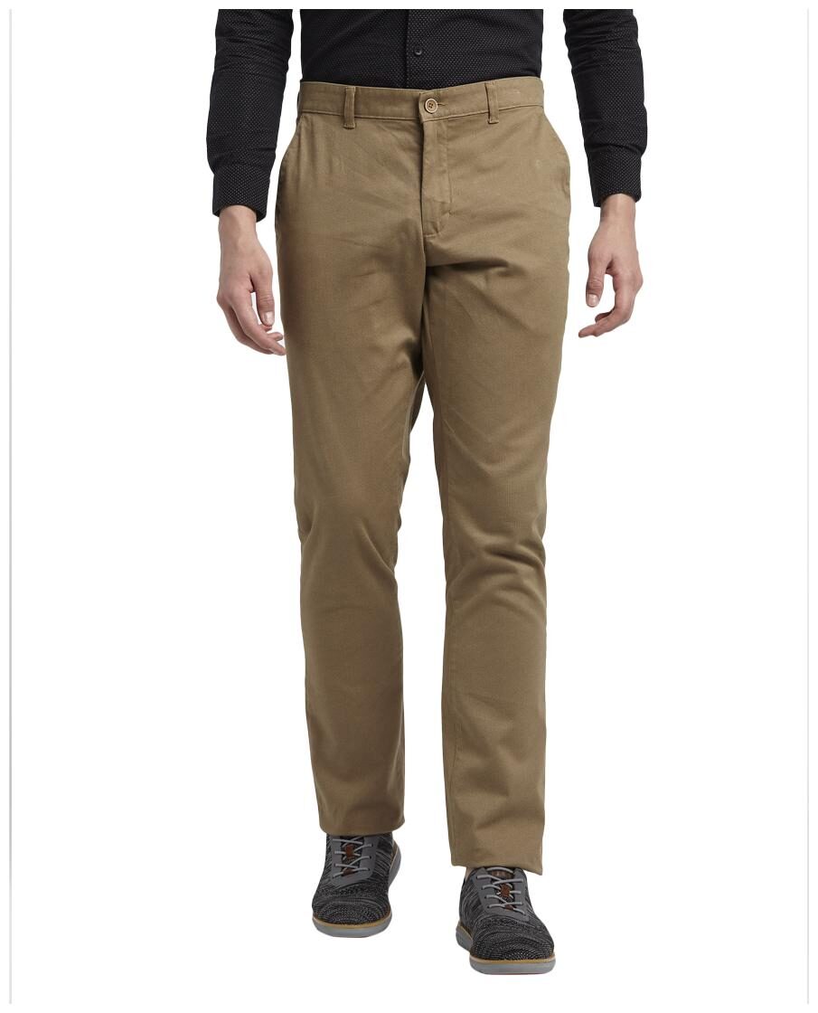 

ColorPlus Men Beige Solid Regular fit Regular trousers