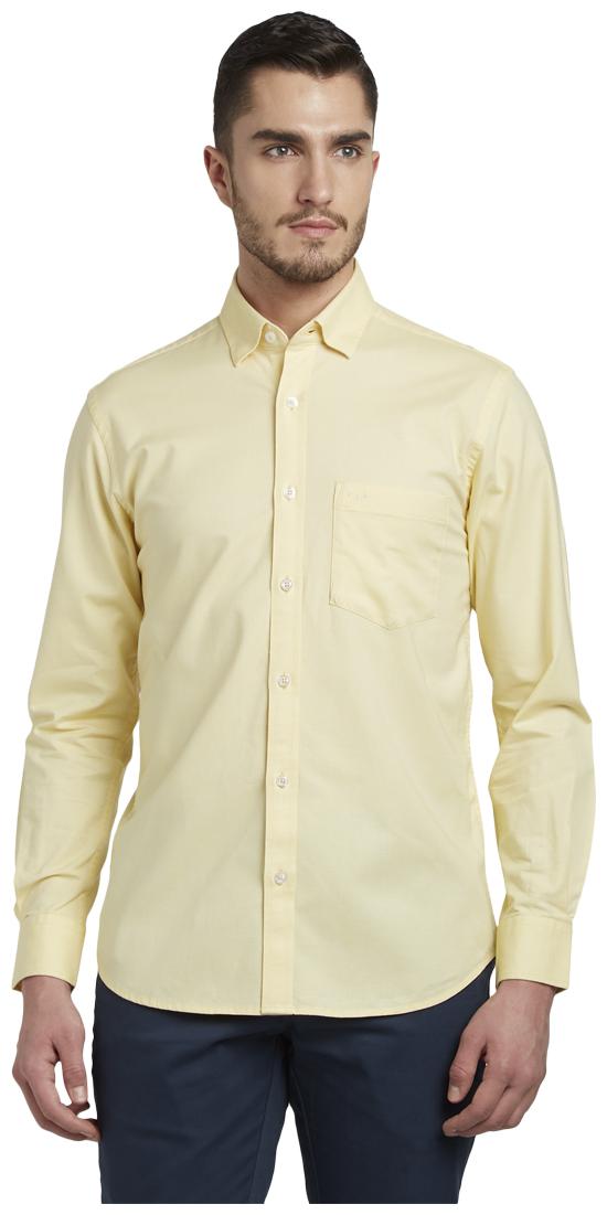 

ColorPlus Men Yellow Solid Slim Fit Casual Shirt