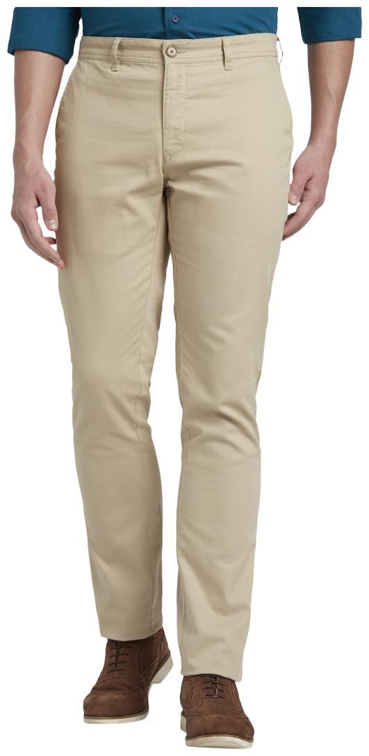 

ColorPlus Men Beige Solid Regular fit Regular trousers