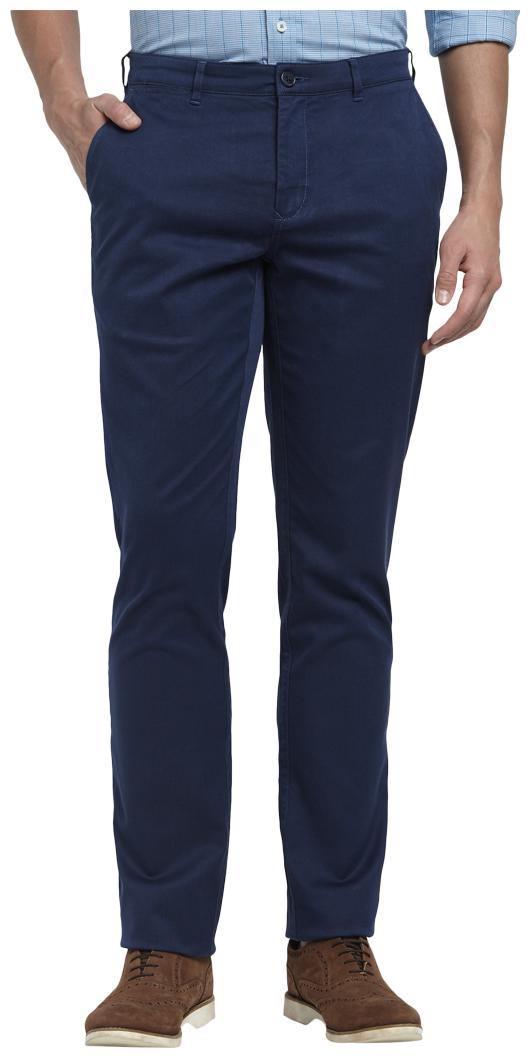

ColorPlus Men Blue Solid Slim fit Regular trousers