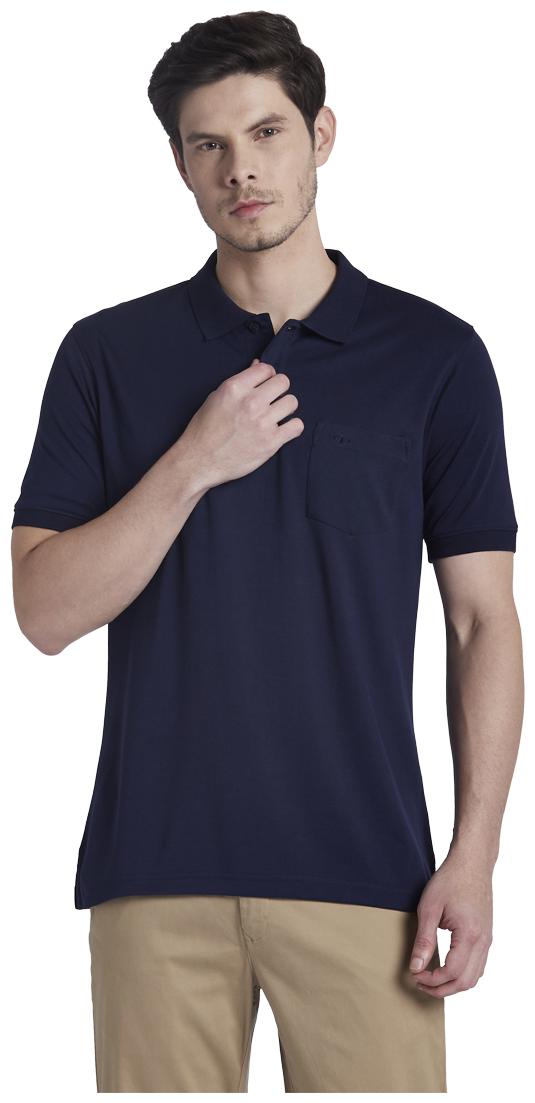 

ColorPlus Men Blue Regular fit Cotton Polo collar T-Shirt - Pack Of 1