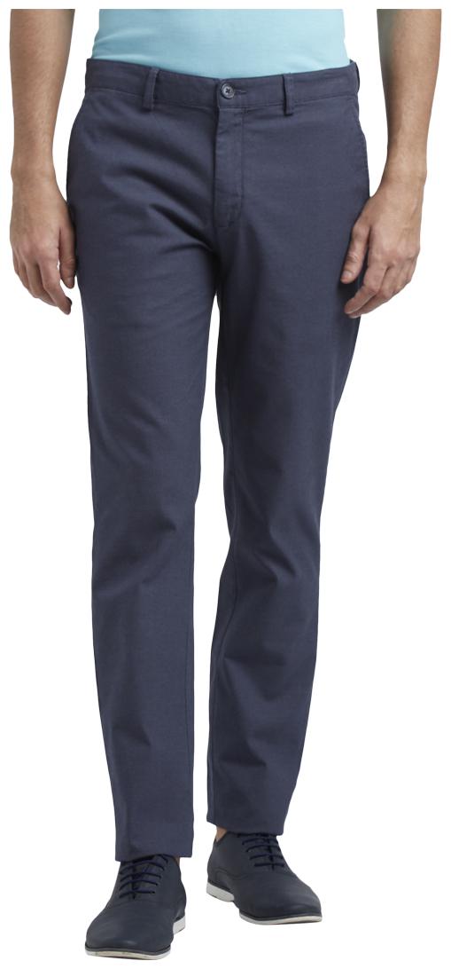 

ColorPlus Men Blue Solid Regular fit Regular trousers