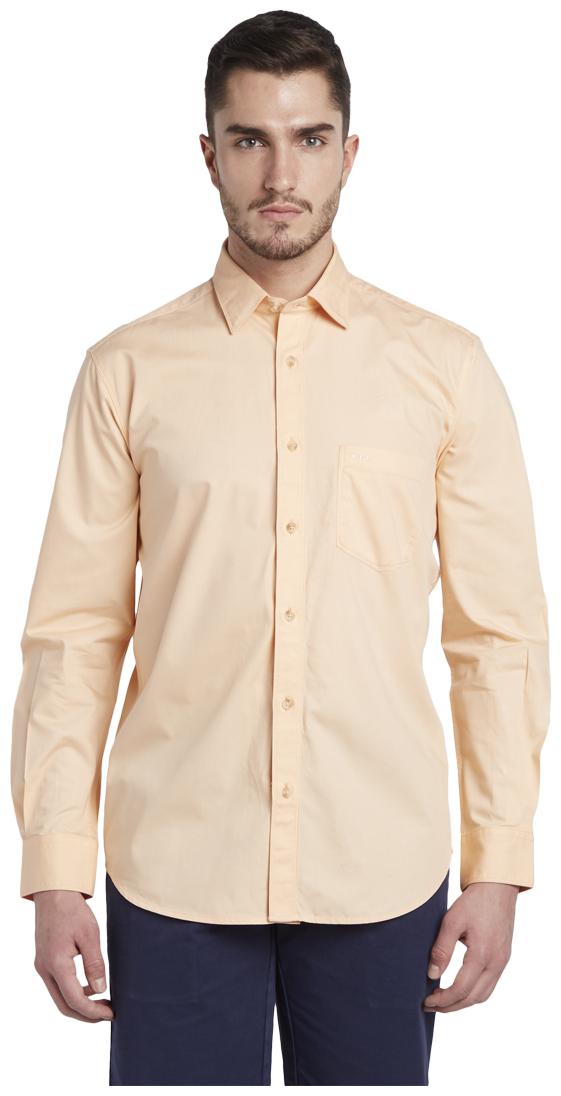 

ColorPlus Men Orange Solid Slim Fit Casual Shirt