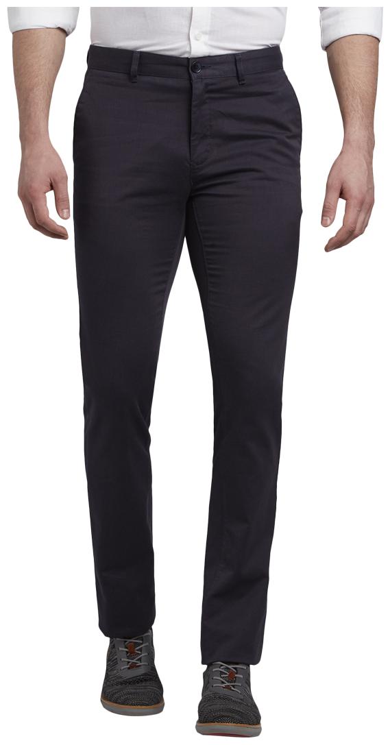 

ColorPlus Men Black Solid Regular fit Regular trousers