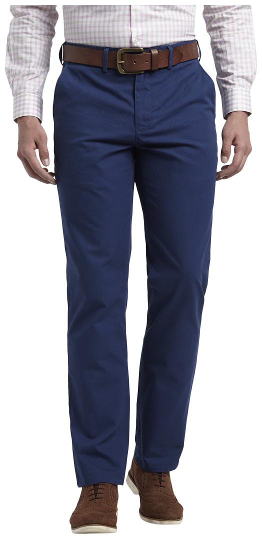 

ColorPlus Men Blue Solid Slim fit Regular trousers