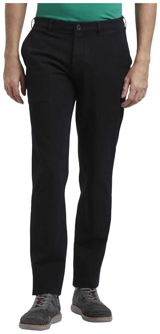

ColorPlus Men Black Solid Regular fit Regular trousers