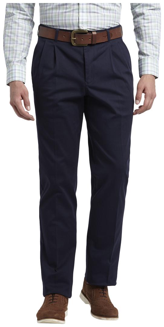 

ColorPlus Men Blue Solid Regular fit Regular trousers
