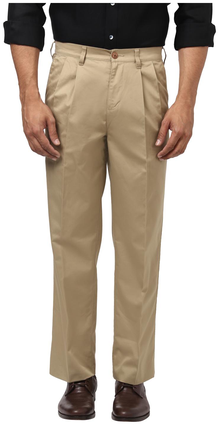 

ColorPlus Men Solid Regular Fit Formal Trouser - Brown