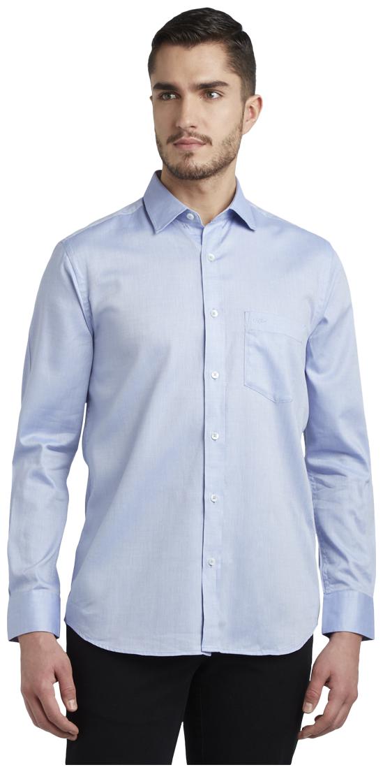 ColorPlus Men Blue Solid Slim Fit Casual Shirt