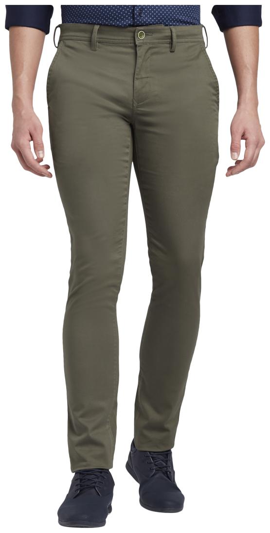 

ColorPlus Men Green Solid Regular fit Regular trousers