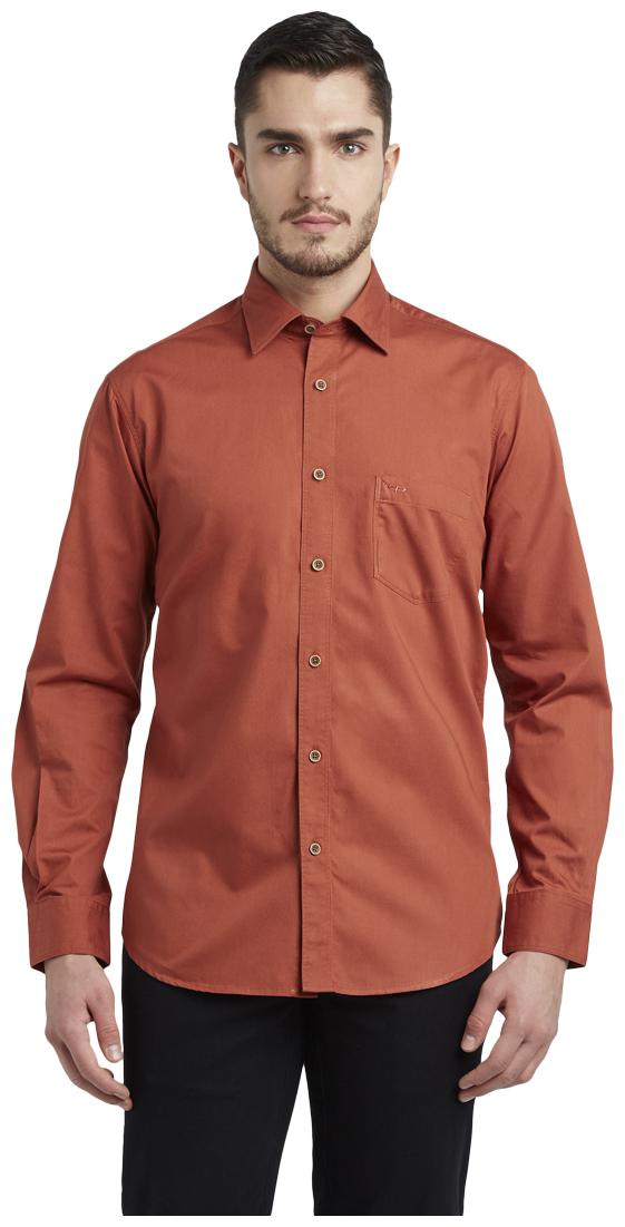 

ColorPlus Men Maroon Solid Slim Fit Casual Shirt