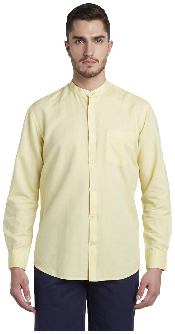 

ColorPlus Men Yellow Solid Slim Fit Casual Shirt