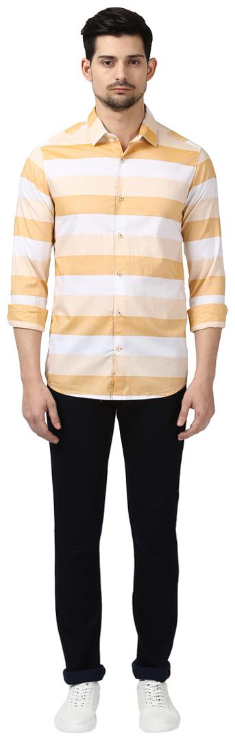 

ColorPlus Men White Vertical Stripes Regular Fit Casual Shirt
