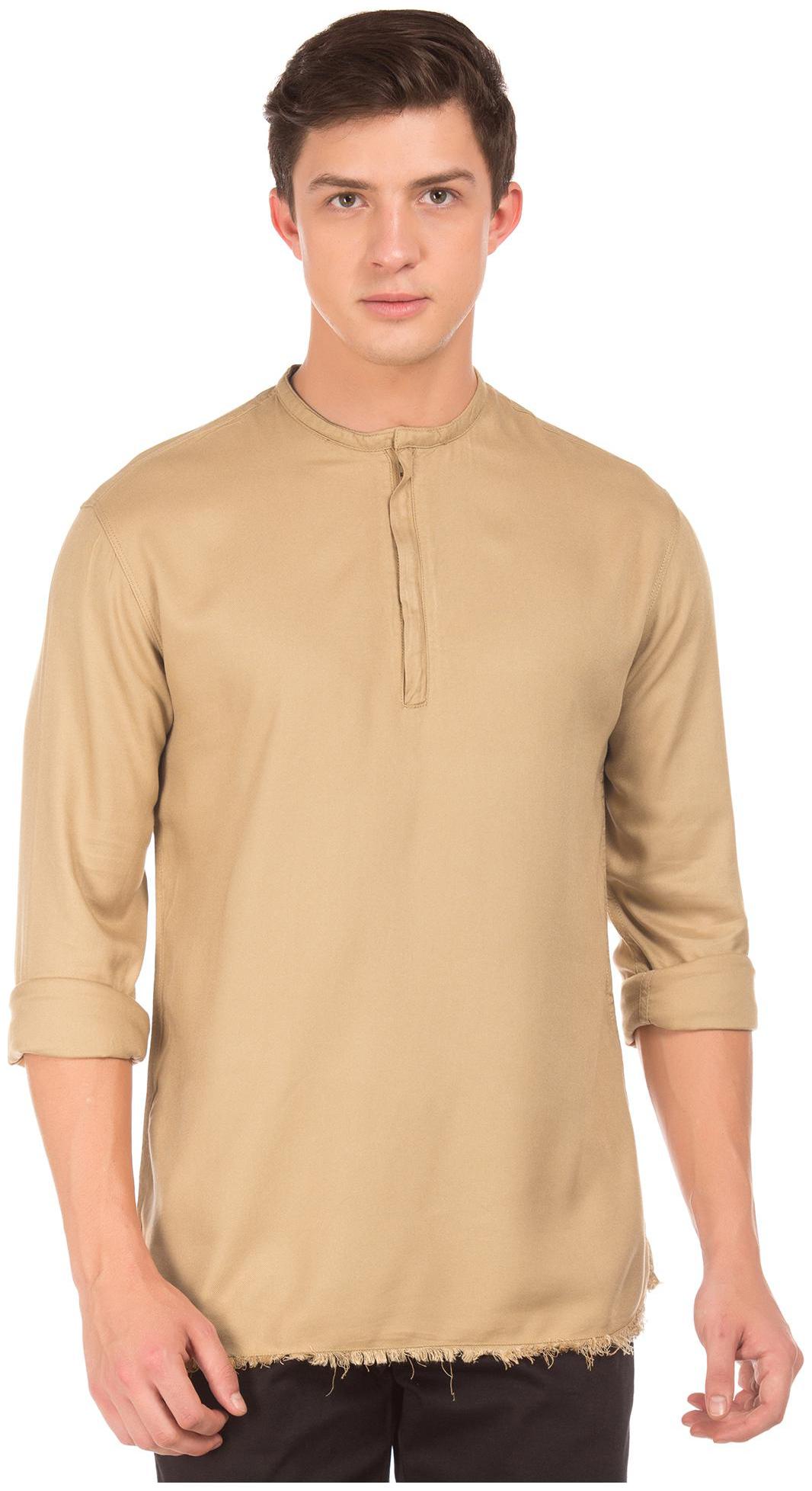 

Colt Men Beige Printed Regular Fit Casual Shirt