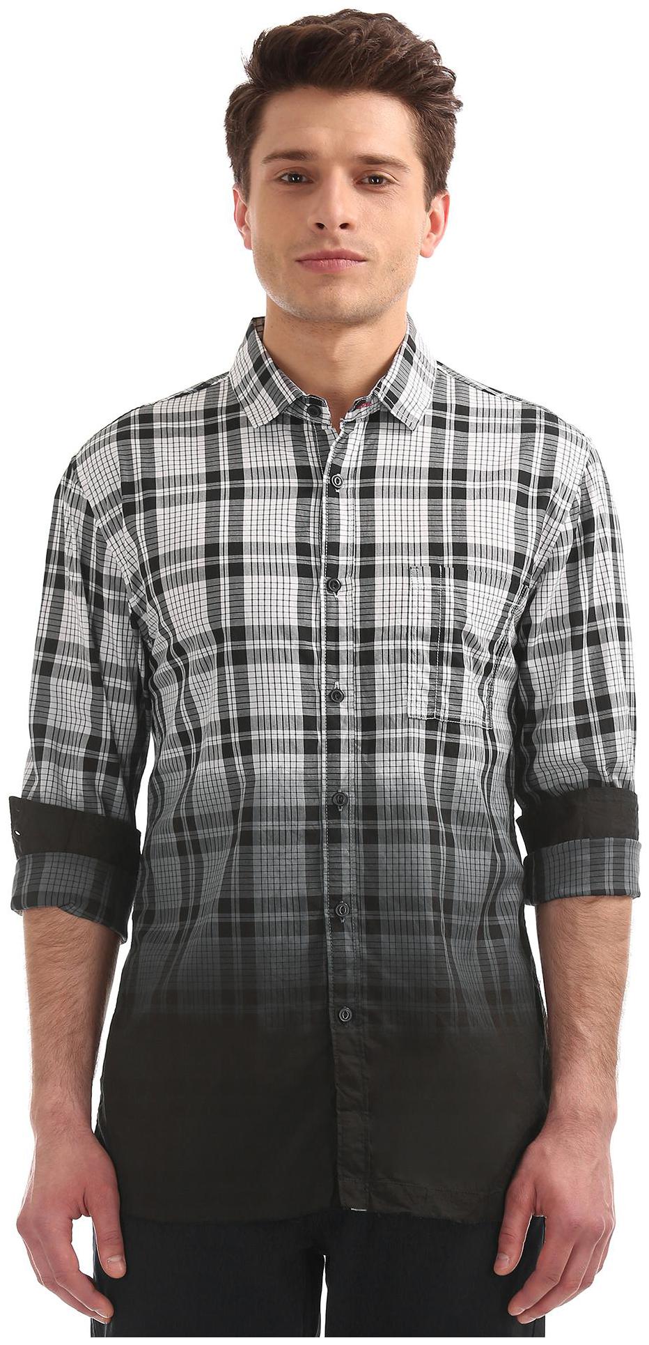 

Colt Men Black Checked Regular Fit Casual Shirt