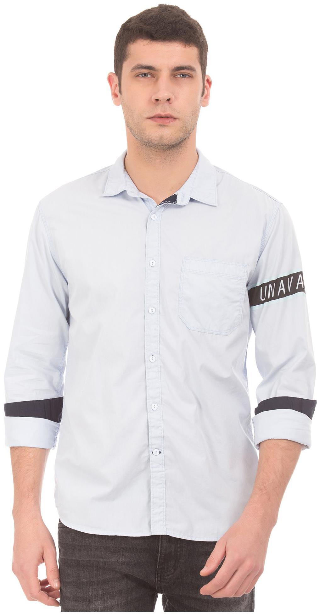

Colt Men Blue Solid Regular Fit Casual Shirt