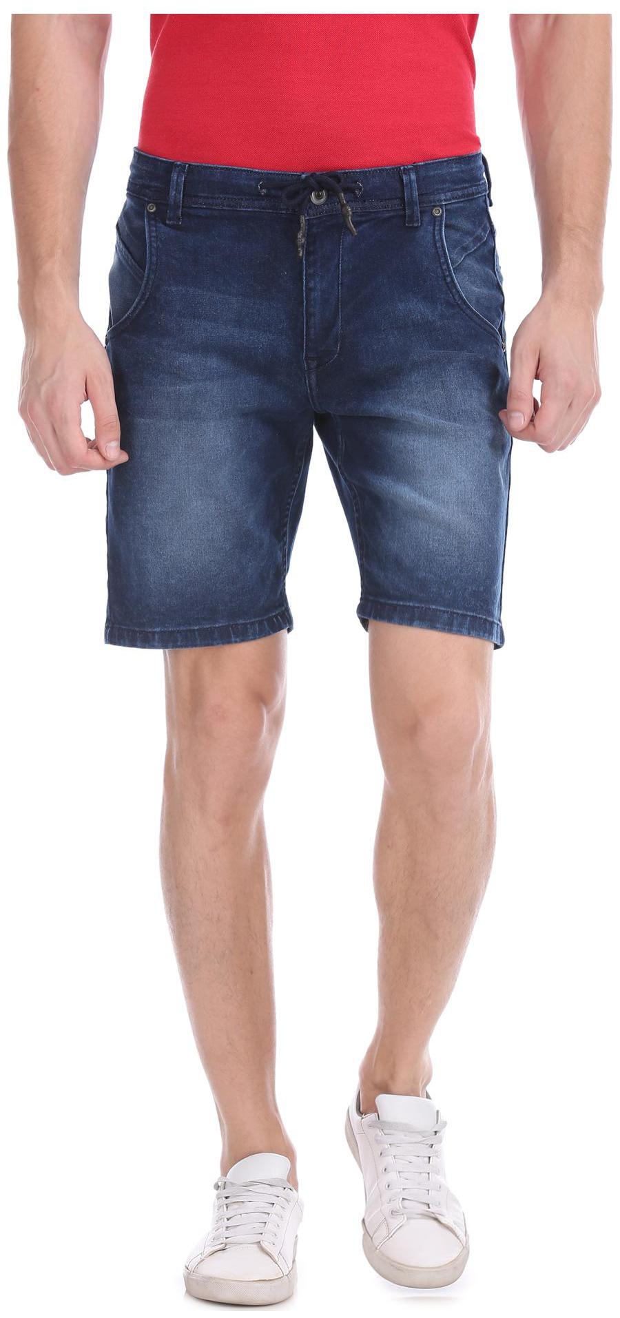 

Colt Men Blue Regular Fit Denim Shorts