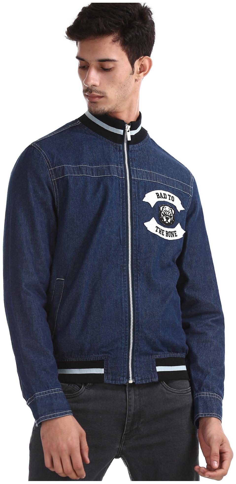 

Colt Men Blue Solid Denim jacket