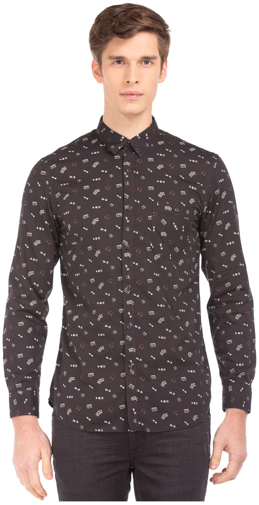 

Colt Men Brown Printed Slim Fit Casual Shirt