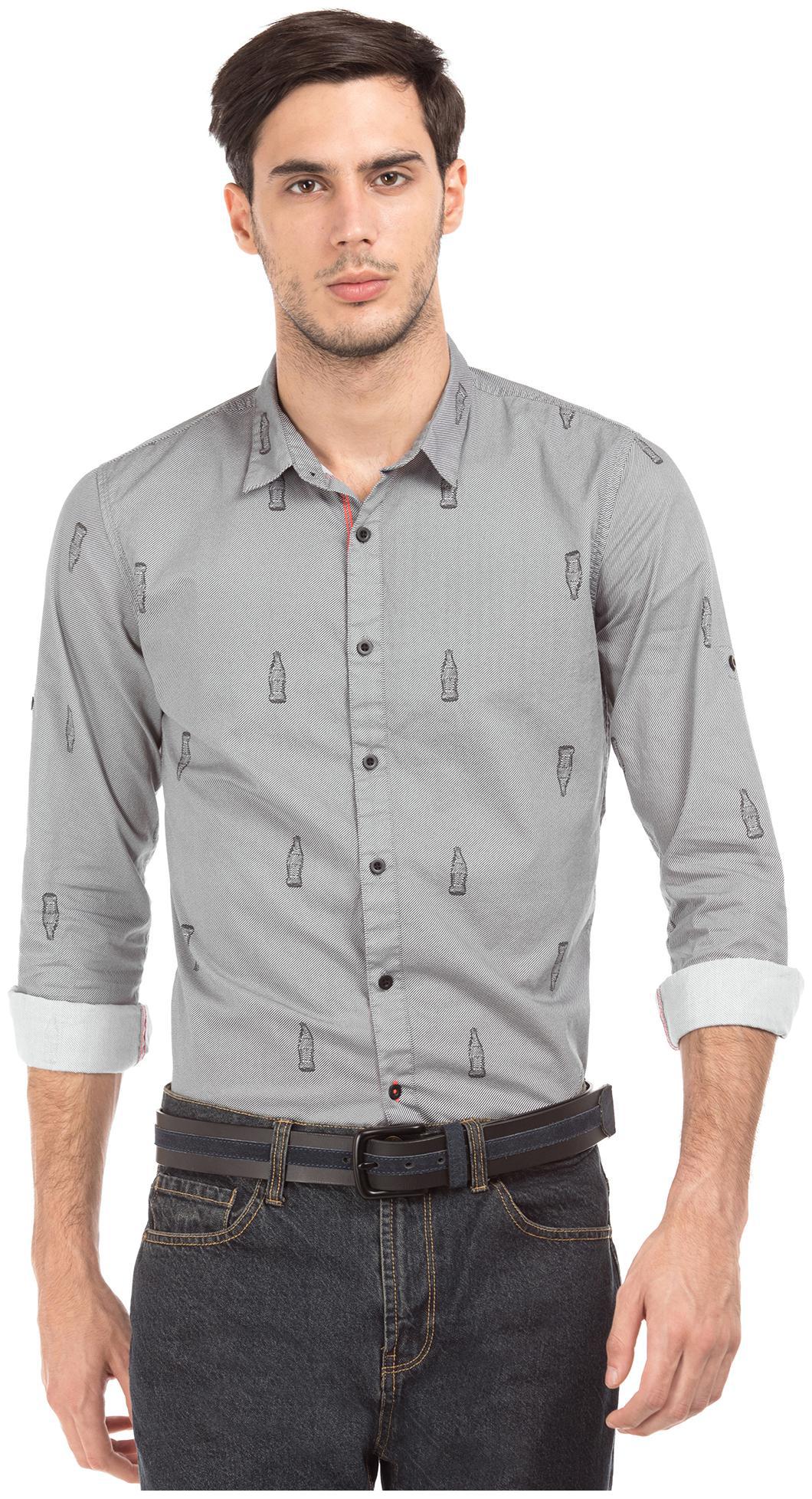 

Colt Men Grey Checked Regular Fit Casual Shirt