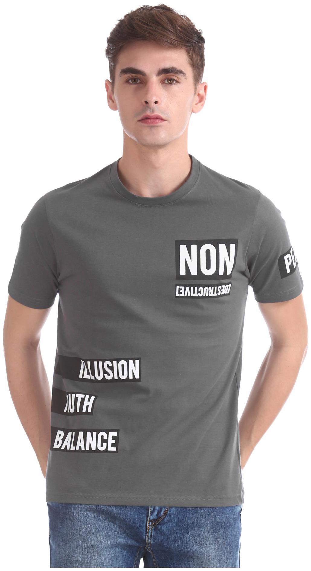 

Colt Men Grey Slim fit Cotton Round neck T-Shirt - Pack Of 1