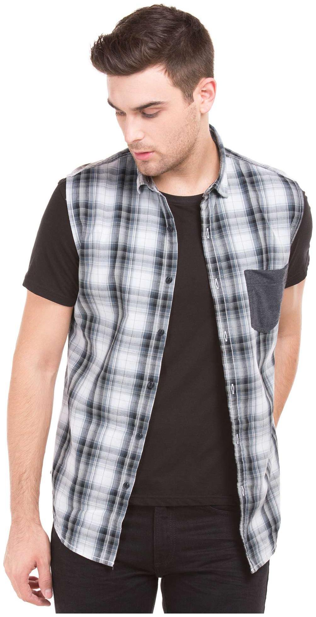 

Colt Men Grey Checked Slim Fit Casual Shirt
