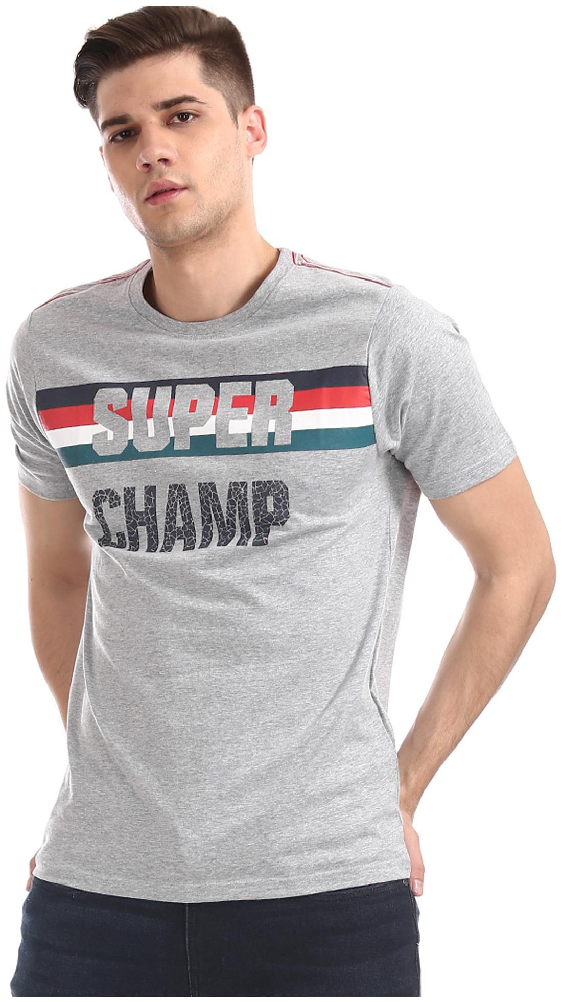 

Colt Men Grey Regular fit Cotton Round neck T-Shirt - Pack Of 1