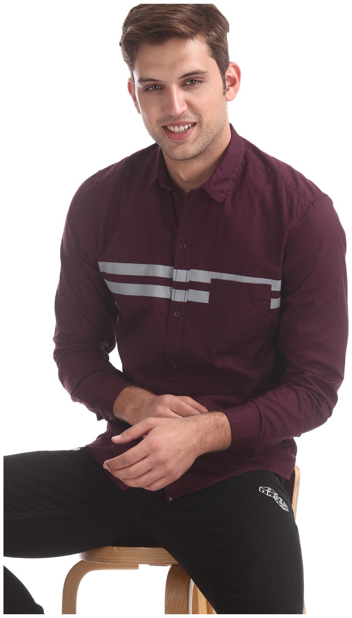 

Colt Men Purple Solid Regular Fit Casual Shirt
