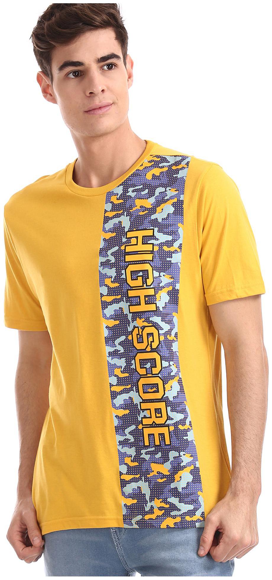 

Colt Men Yellow Regular fit Cotton Round neck T-Shirt - Pack Of 1
