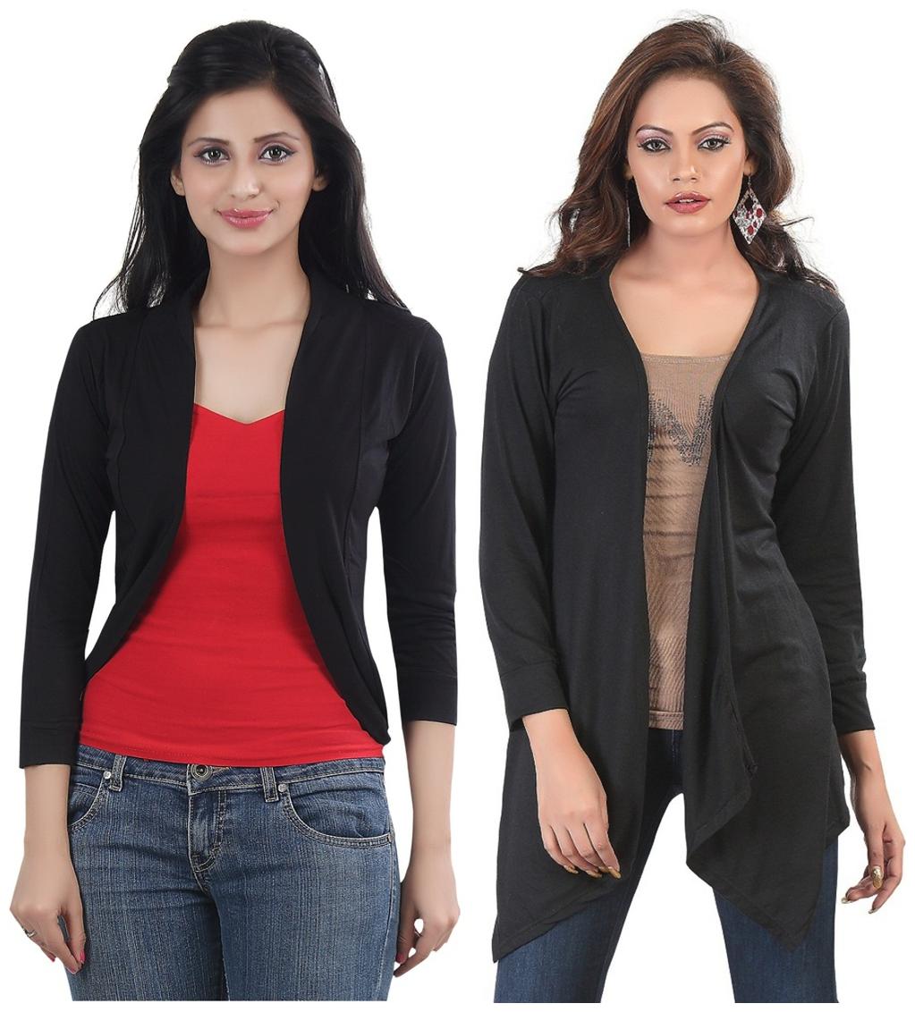 

Combo of Black Long Black Short Shrugs