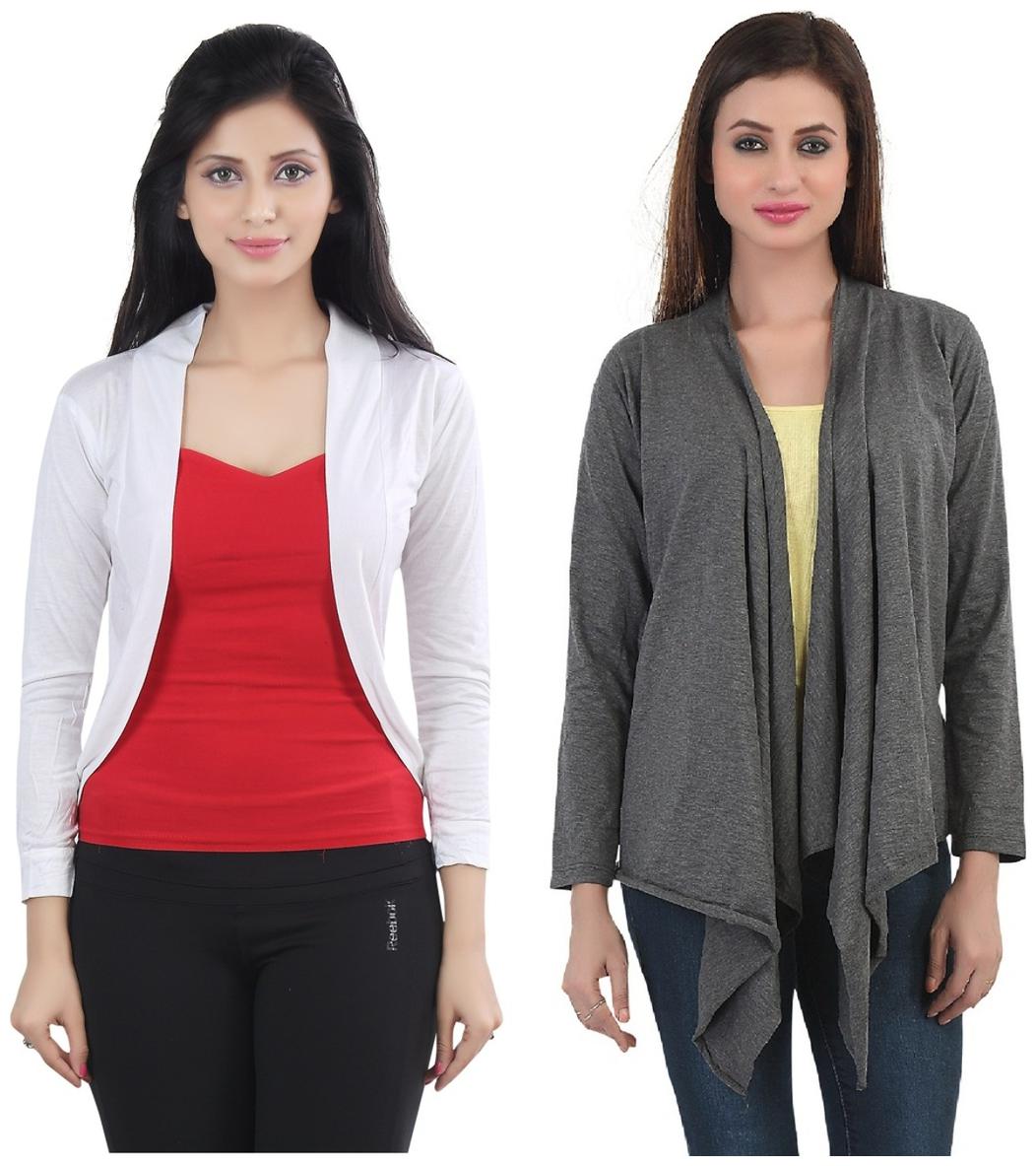 

Combo of Grey Long White Short Shrugs