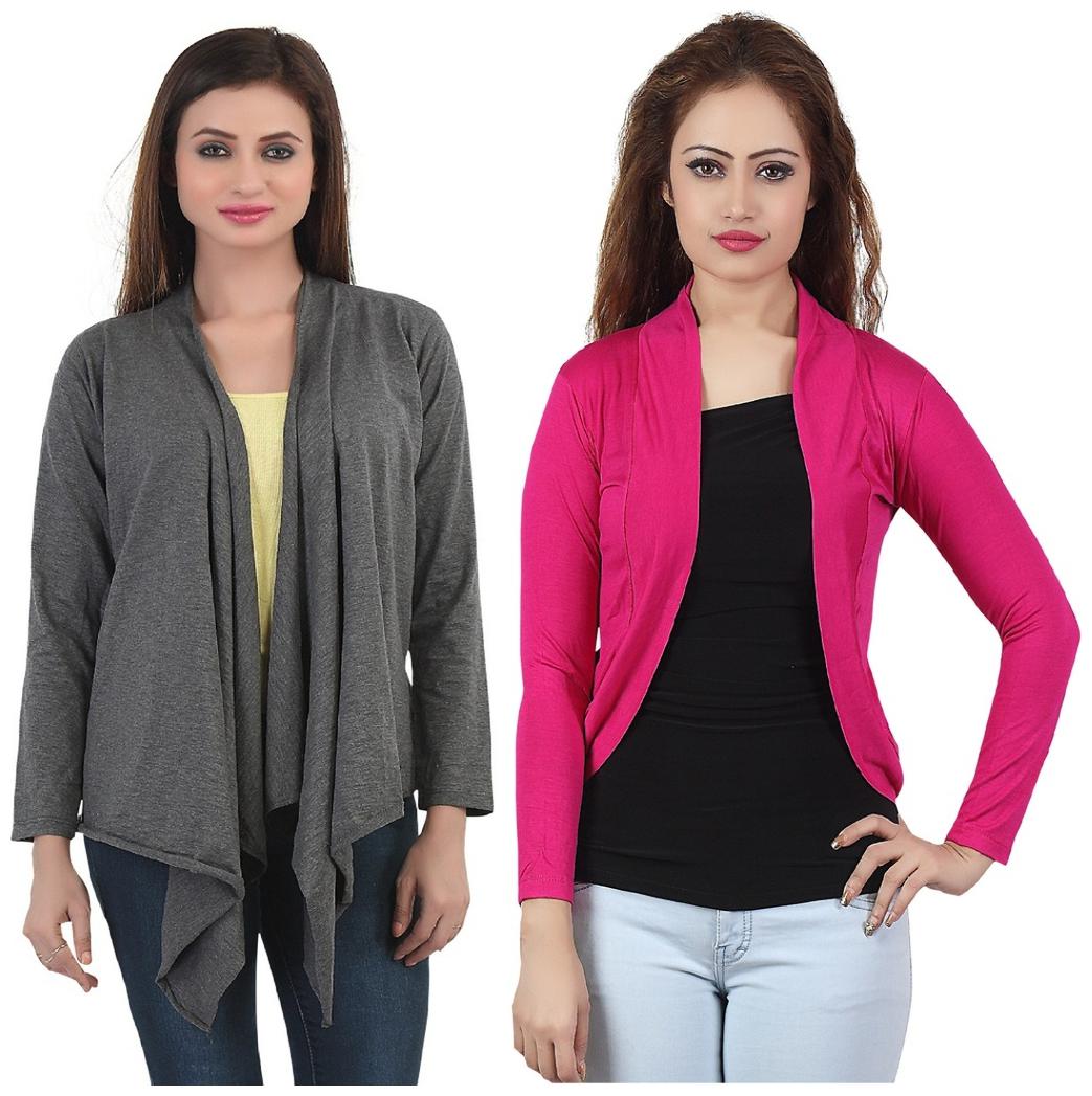 

Combo of Grey Long Rani Short Shrugs