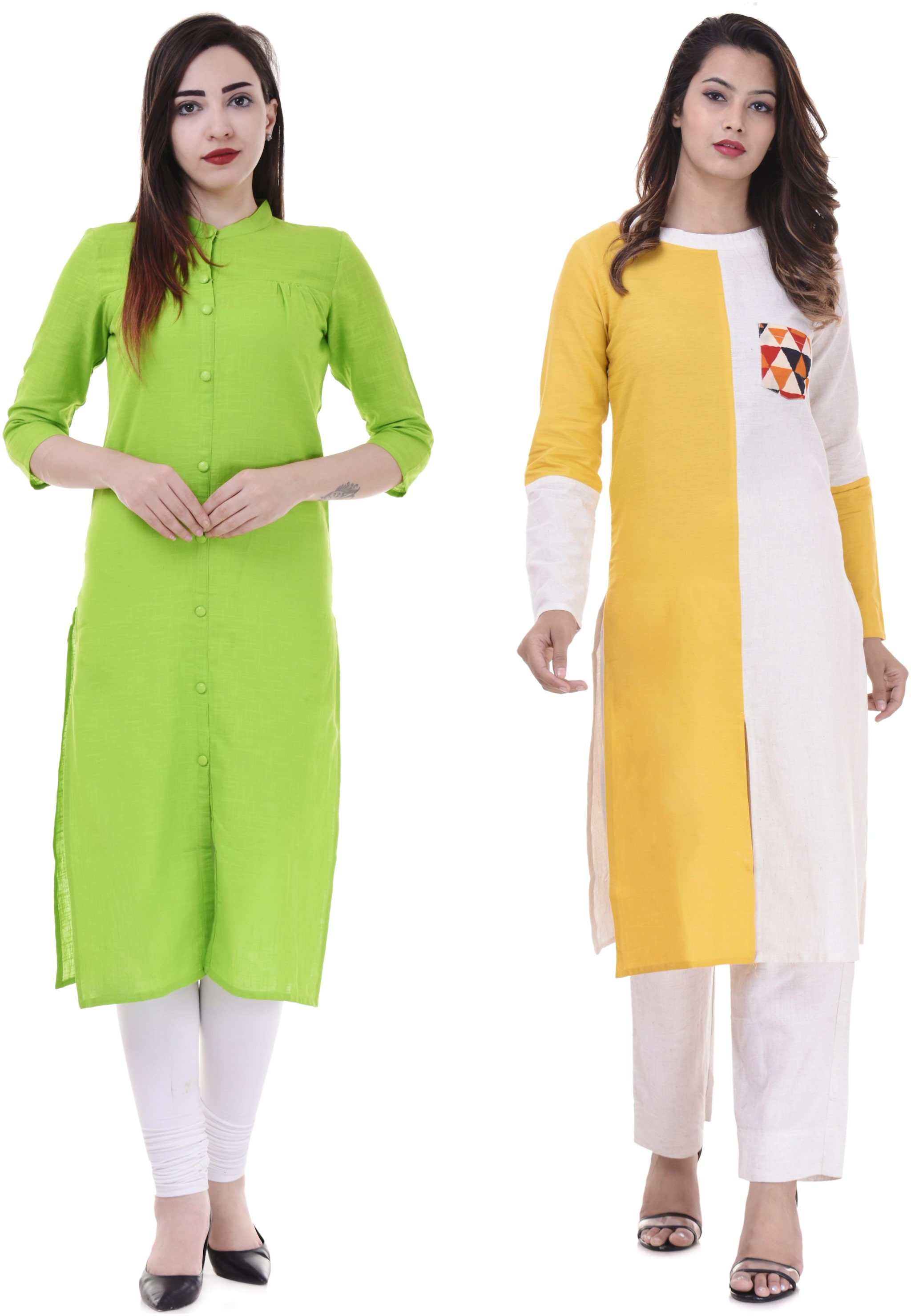 

HOLLYBLUE Women Multi Solid Straight Kurta