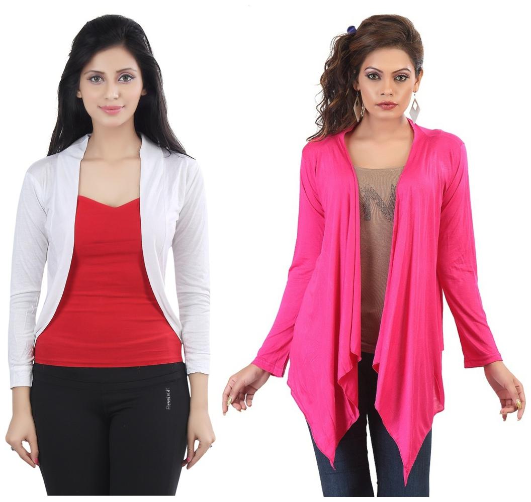 

Combo of Rani Long White Short Shrugs