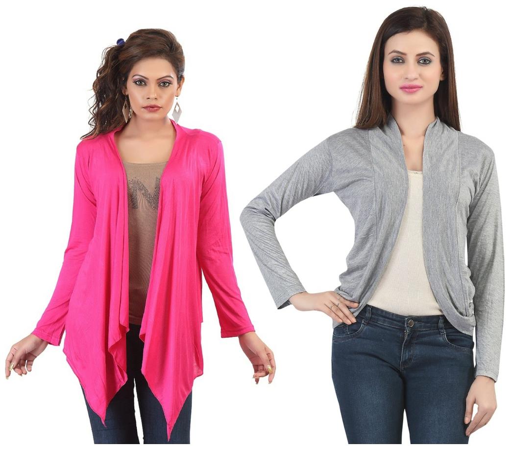 

Combo of Rani Long Grey Short Shrugs