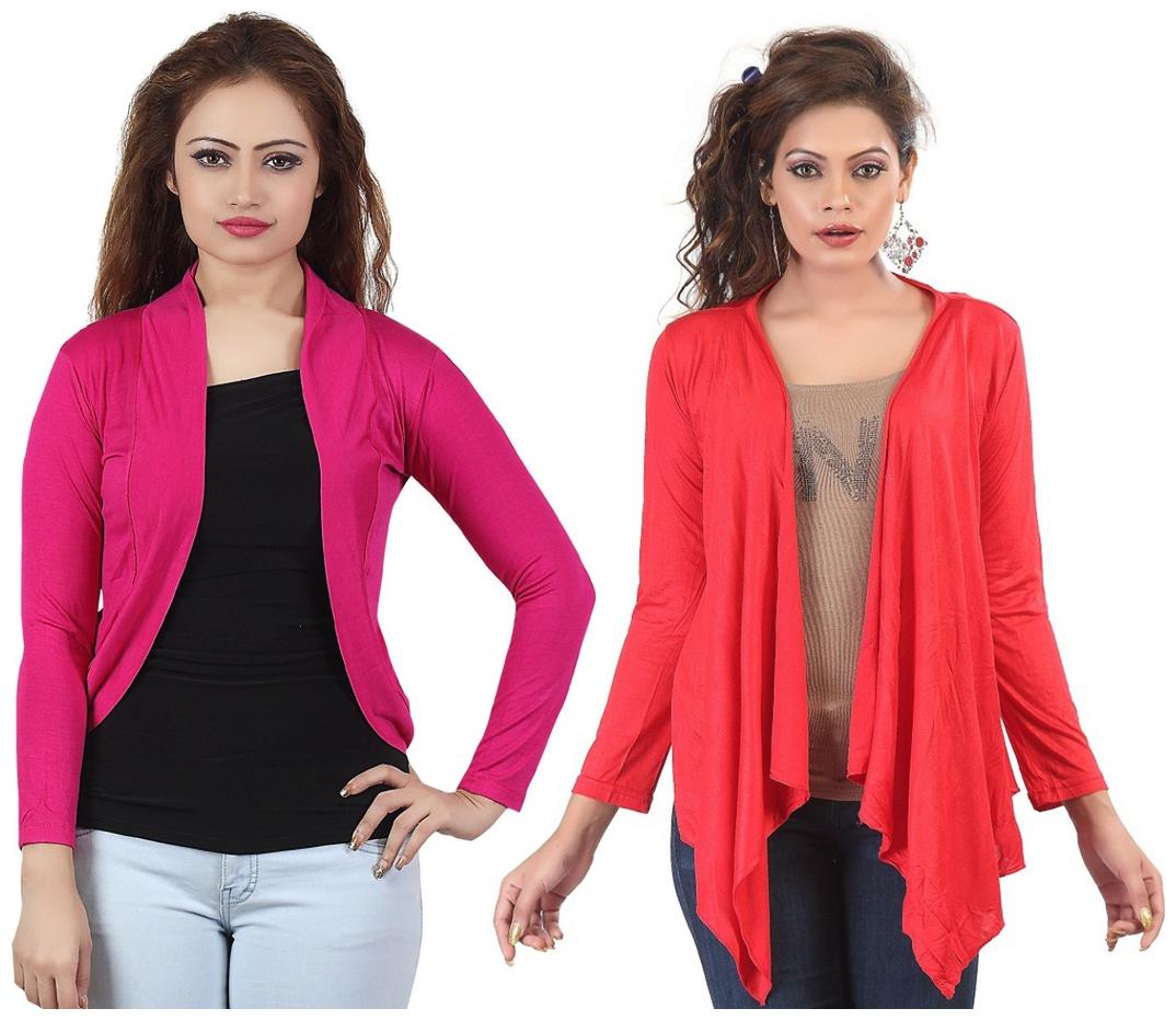 

Combo of Red Long Rani Short Shrugs