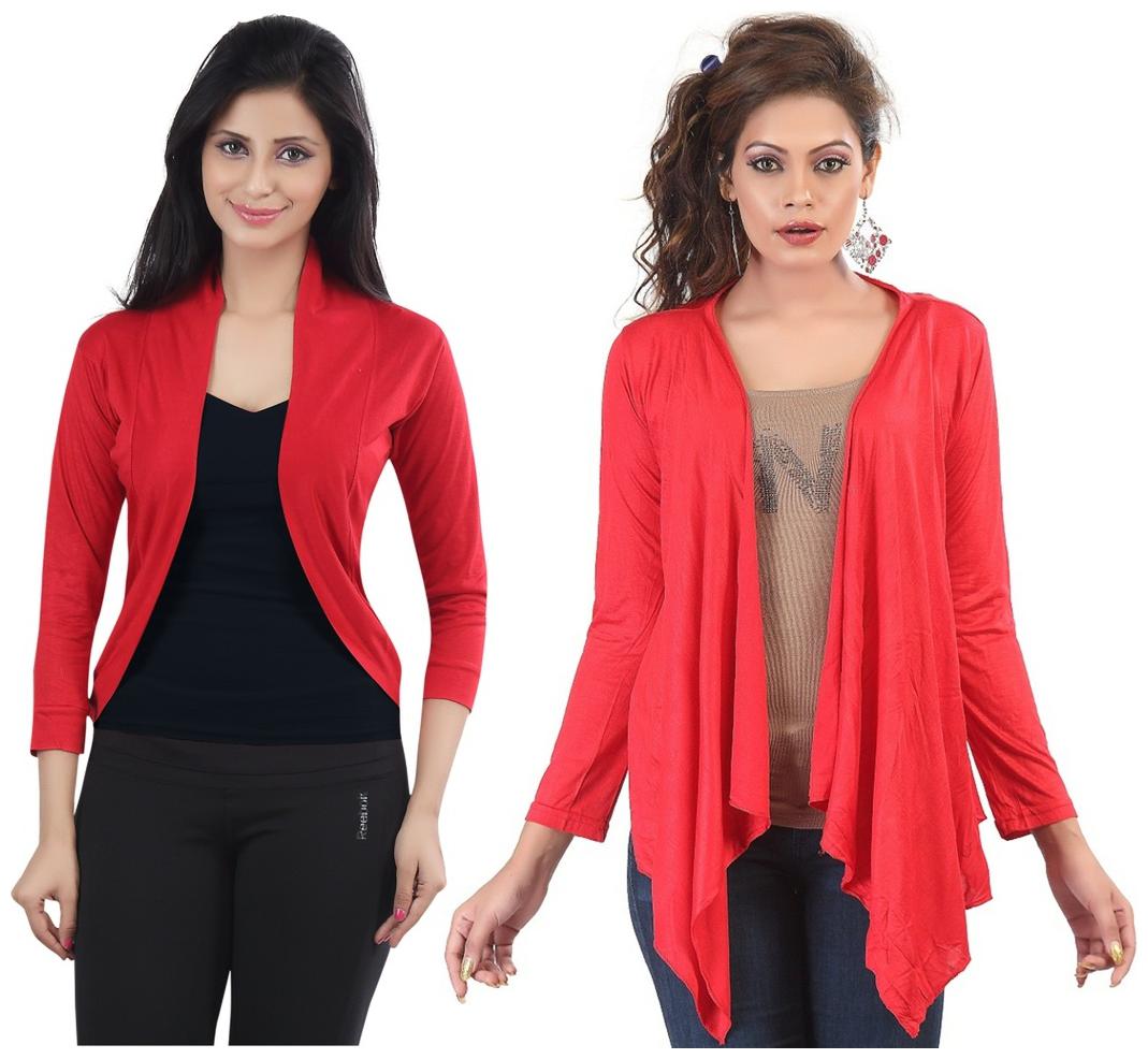 

Combo of Red Long Red Short Shrugs