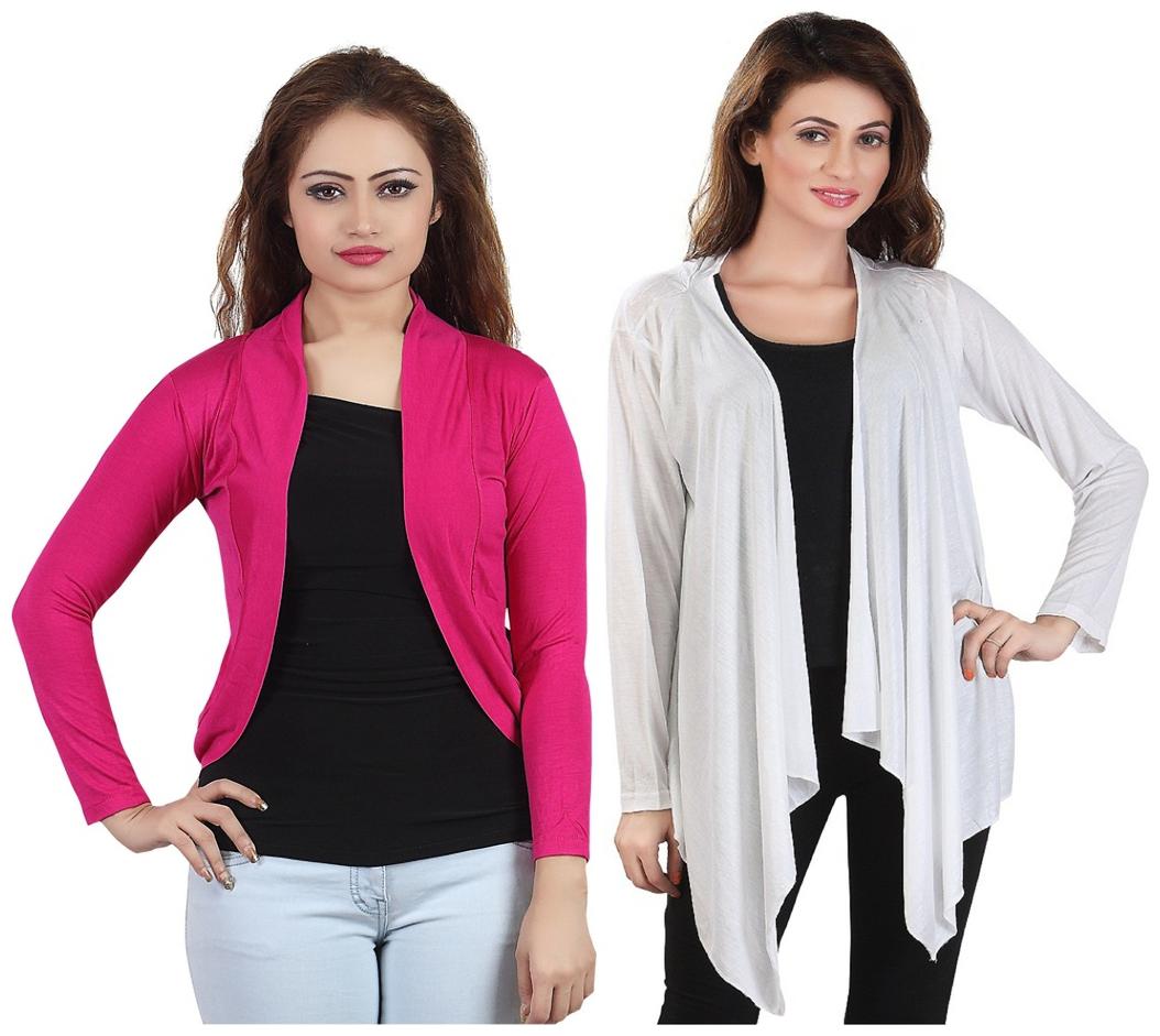 

Combo of White Long Rani Short Shrugs