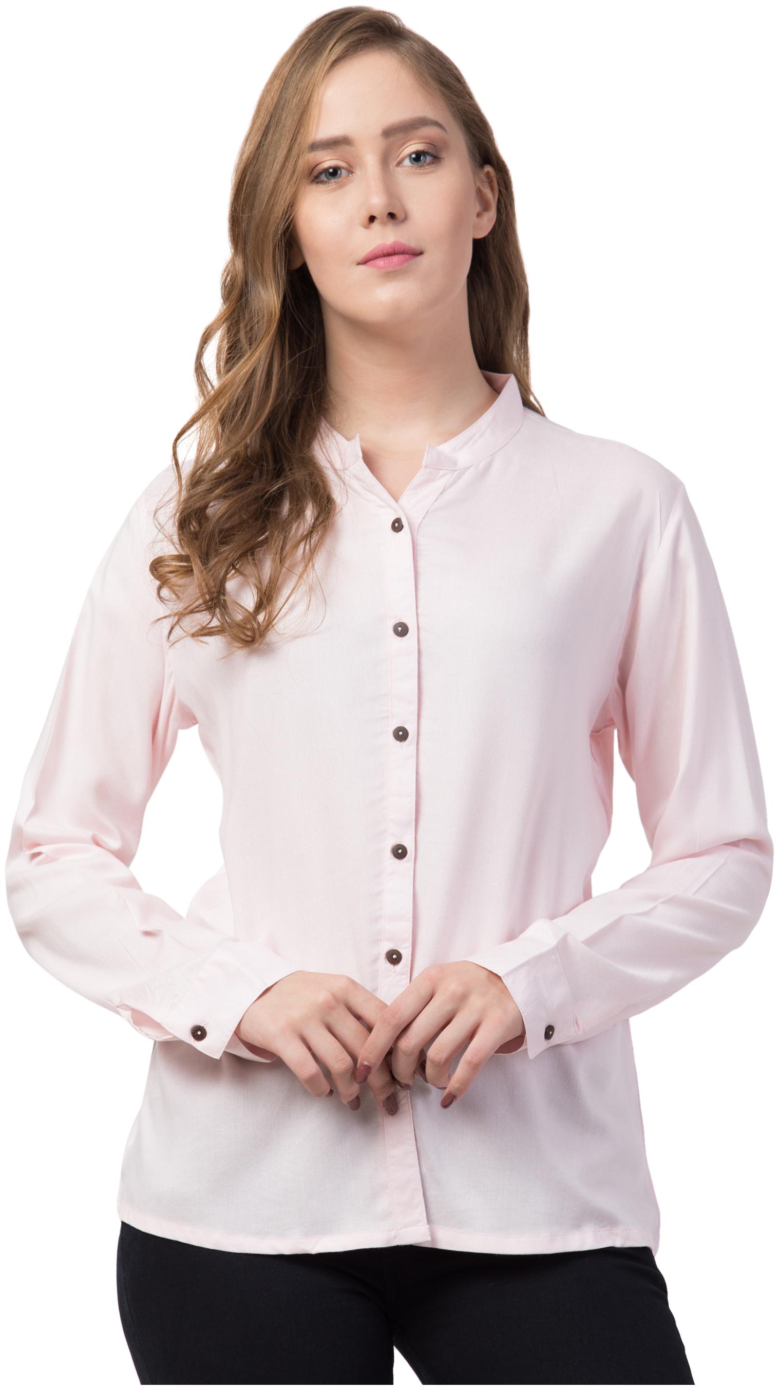 

Dibiya Women Pink Solid Regular Fit Shirt