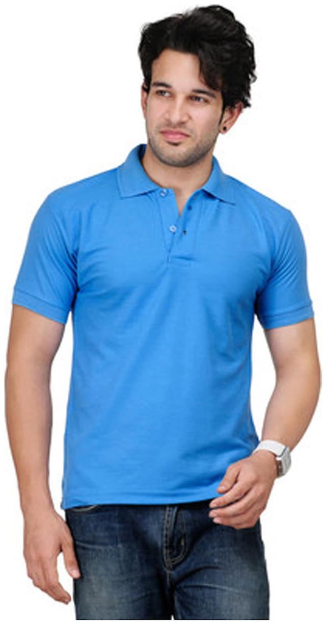 KETEX Men's Slim Fit POLO Neck T-Shirt - SKYBlue