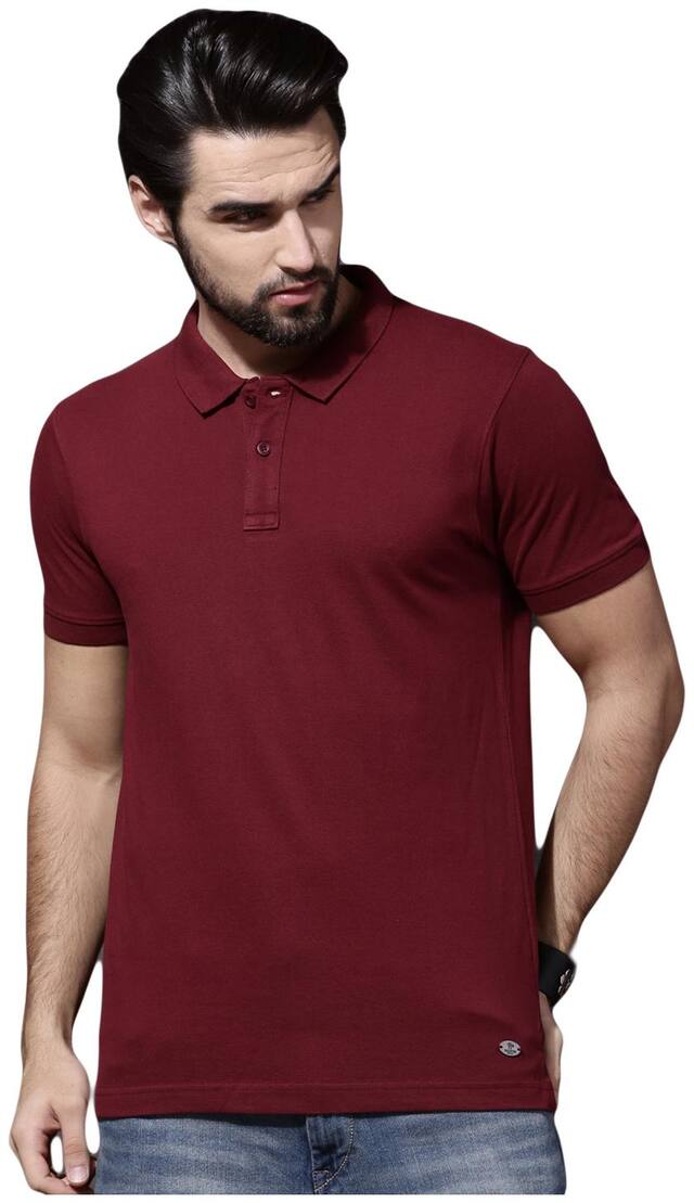 Concepts Cotton Polo Tshirt--Maroon