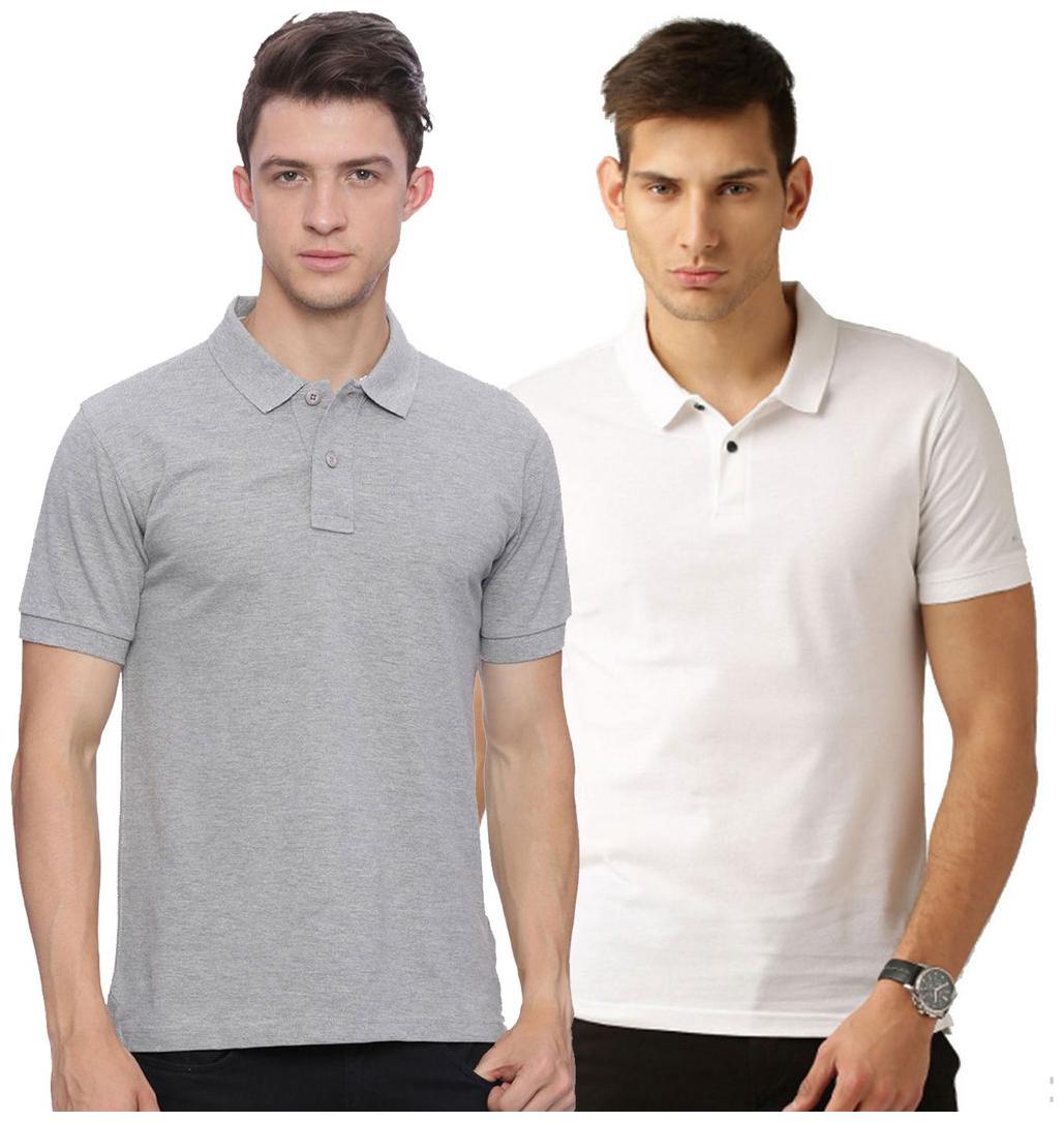 

Concepts Men Multi Regular fit Cotton Blend Polo collar T-Shirt - Pack Of 2