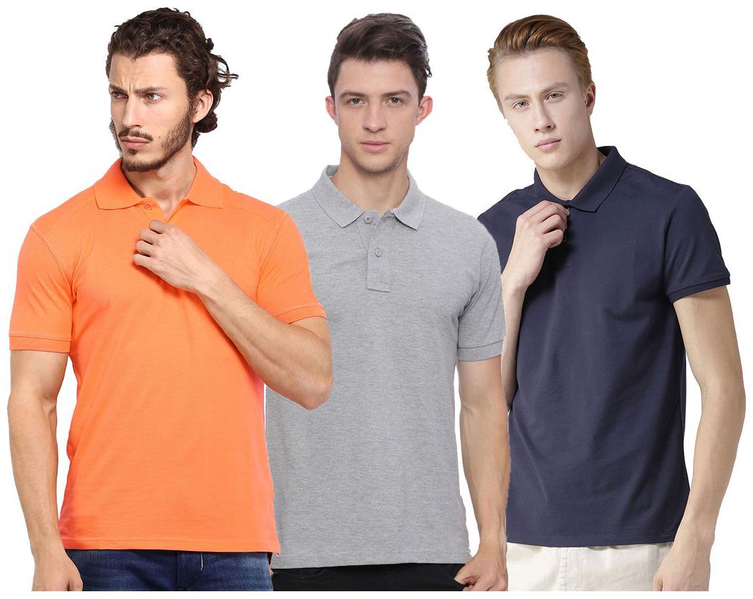 

Concepts Cotton Blend Polo Tshirt--Pack Of 3