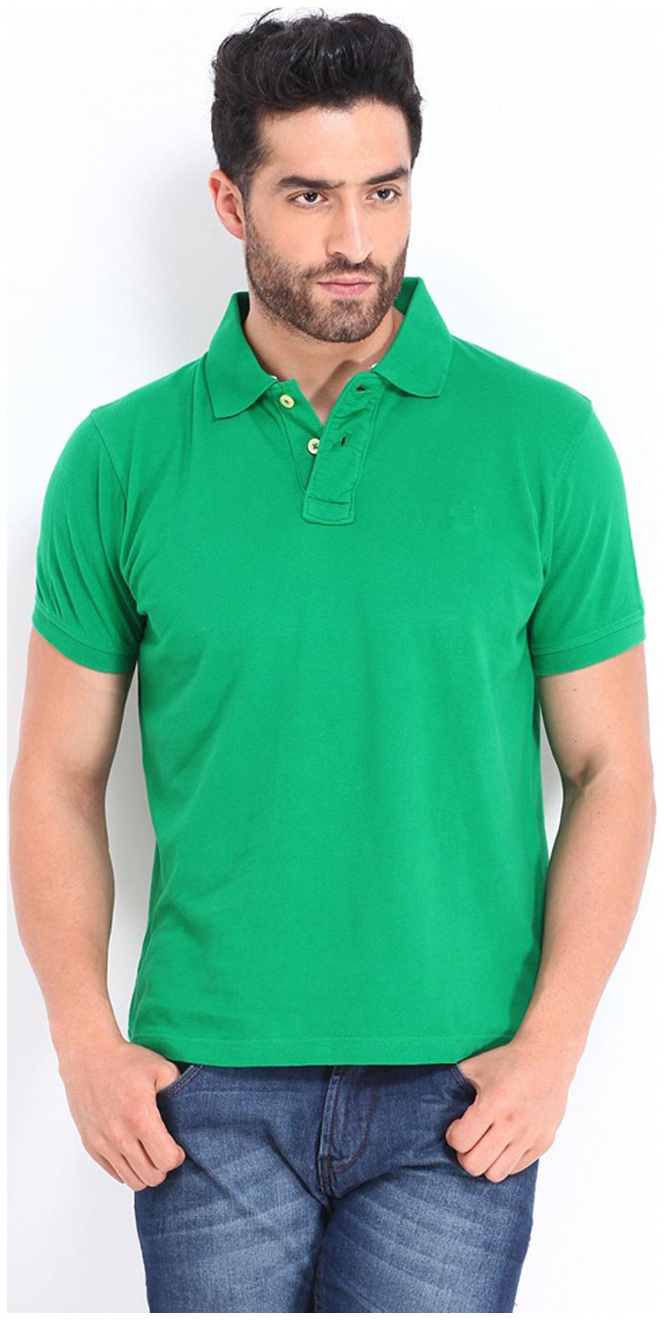 

KETEX Men Green Regular fit Cotton Polo collar T-Shirt - Pack Of 1