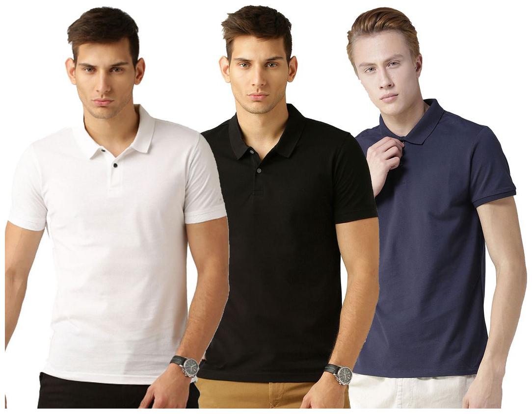 

Concepts Men Multi Regular fit Cotton Polo collar T-Shirt - Pack Of 3