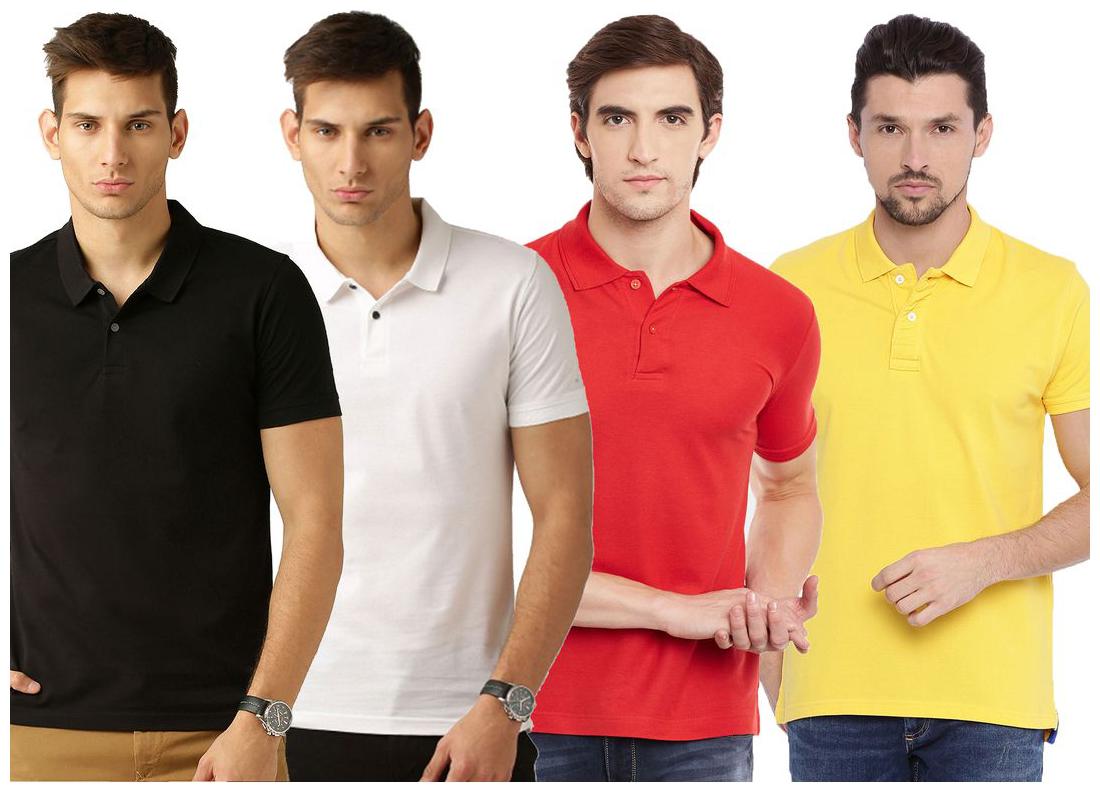

Concepts Men Multi Regular fit Cotton Polo collar T-Shirt - Pack Of 2